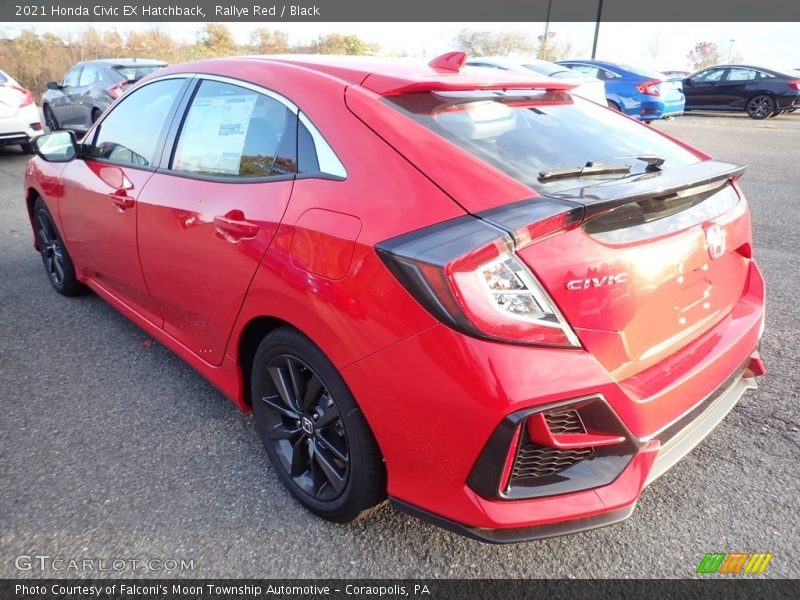 Rallye Red / Black 2021 Honda Civic EX Hatchback