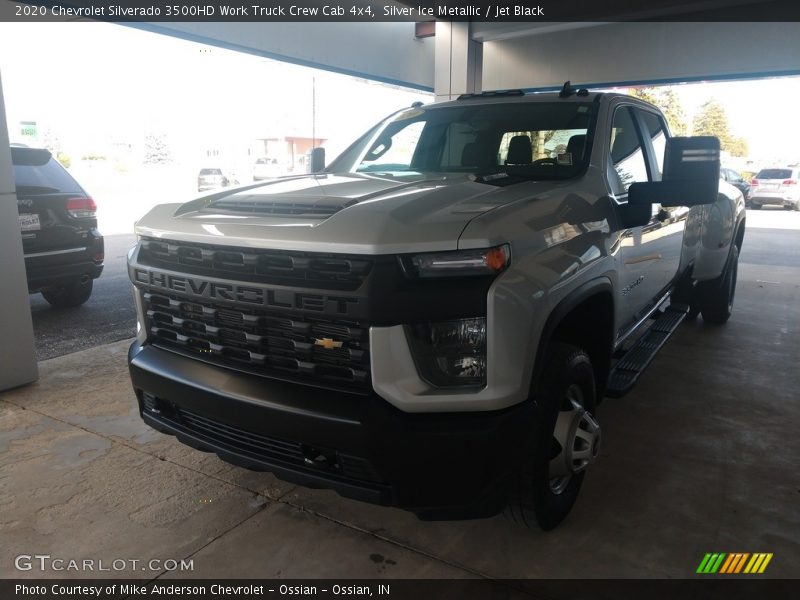 Silver Ice Metallic / Jet Black 2020 Chevrolet Silverado 3500HD Work Truck Crew Cab 4x4