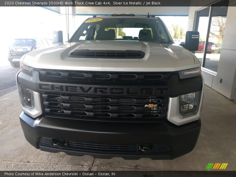 Silver Ice Metallic / Jet Black 2020 Chevrolet Silverado 3500HD Work Truck Crew Cab 4x4