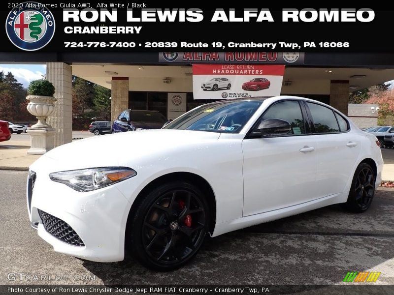 Alfa White / Black 2020 Alfa Romeo Giulia AWD