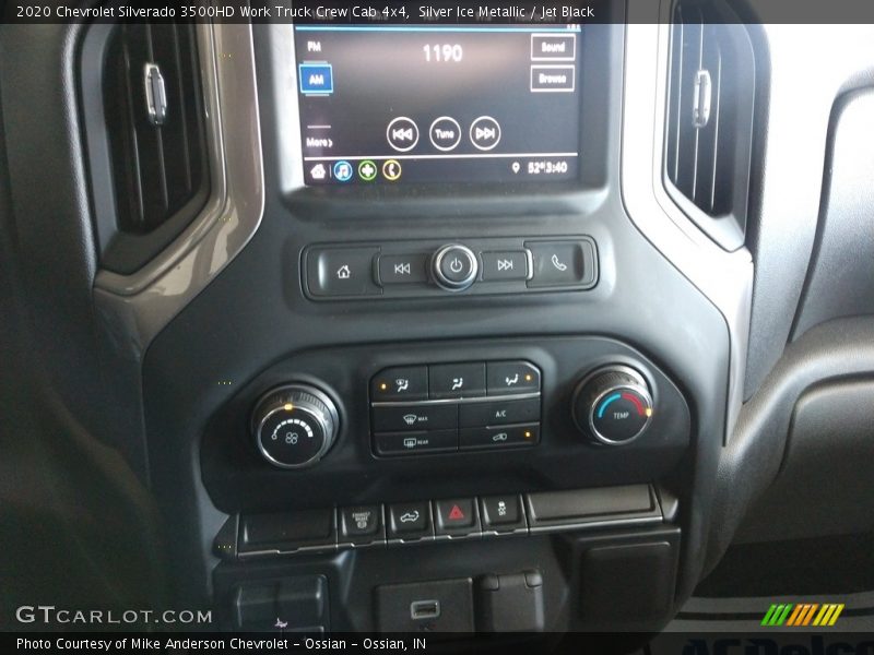 Silver Ice Metallic / Jet Black 2020 Chevrolet Silverado 3500HD Work Truck Crew Cab 4x4