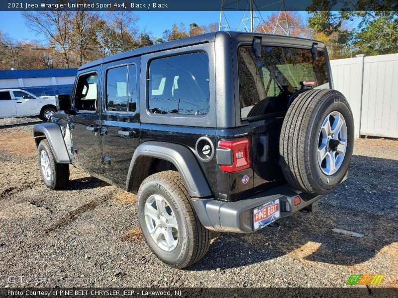 Black / Black 2021 Jeep Wrangler Unlimited Sport 4x4