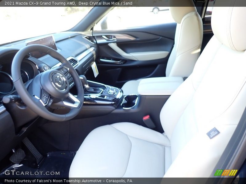 Deep Crystal Blue Mica / Sand 2021 Mazda CX-9 Grand Touring AWD