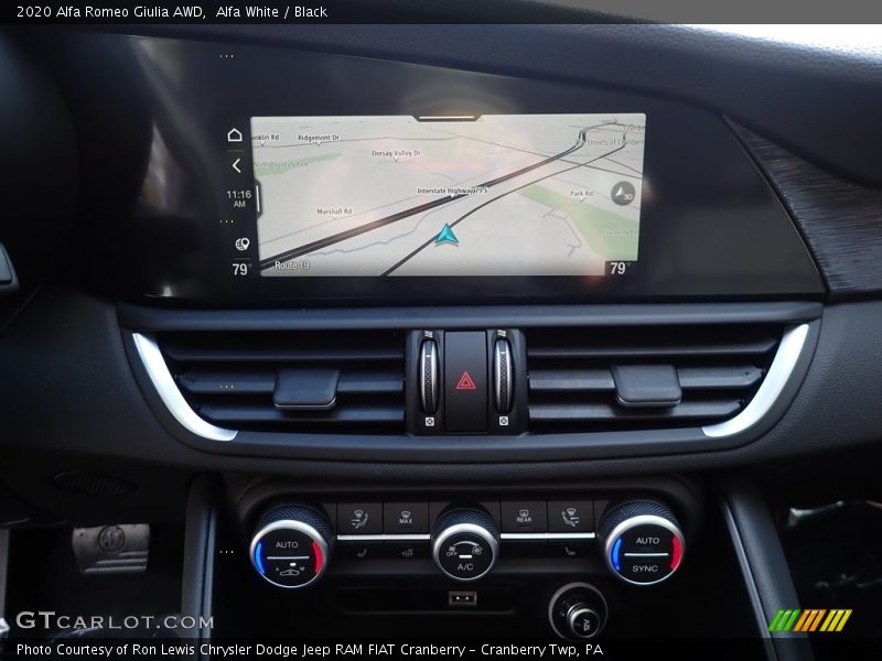 Navigation of 2020 Giulia AWD