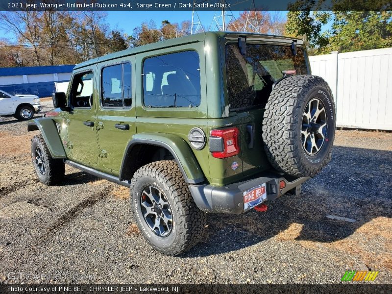 Sarge Green / Dark Saddle/Black 2021 Jeep Wrangler Unlimited Rubicon 4x4
