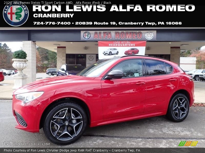 Alfa Rosso (Red) / Black 2020 Alfa Romeo Stelvio TI Sport Carbon AWD
