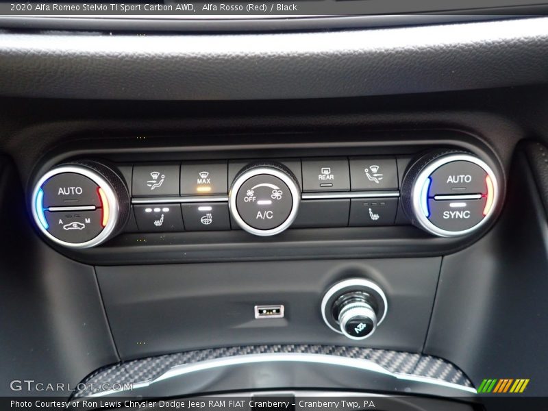 Controls of 2020 Stelvio TI Sport Carbon AWD