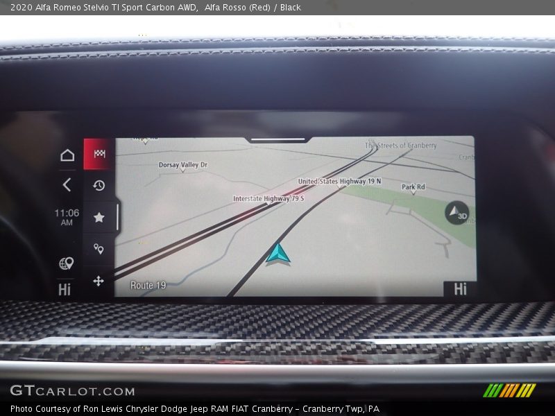 Navigation of 2020 Stelvio TI Sport Carbon AWD