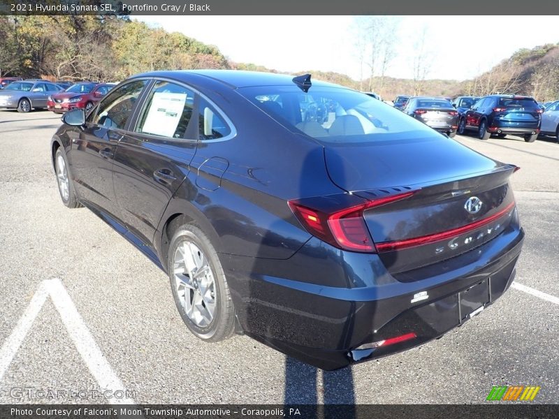 Portofino Gray / Black 2021 Hyundai Sonata SEL