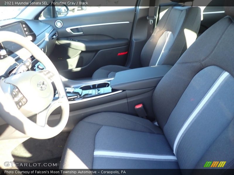 Portofino Gray / Black 2021 Hyundai Sonata SEL