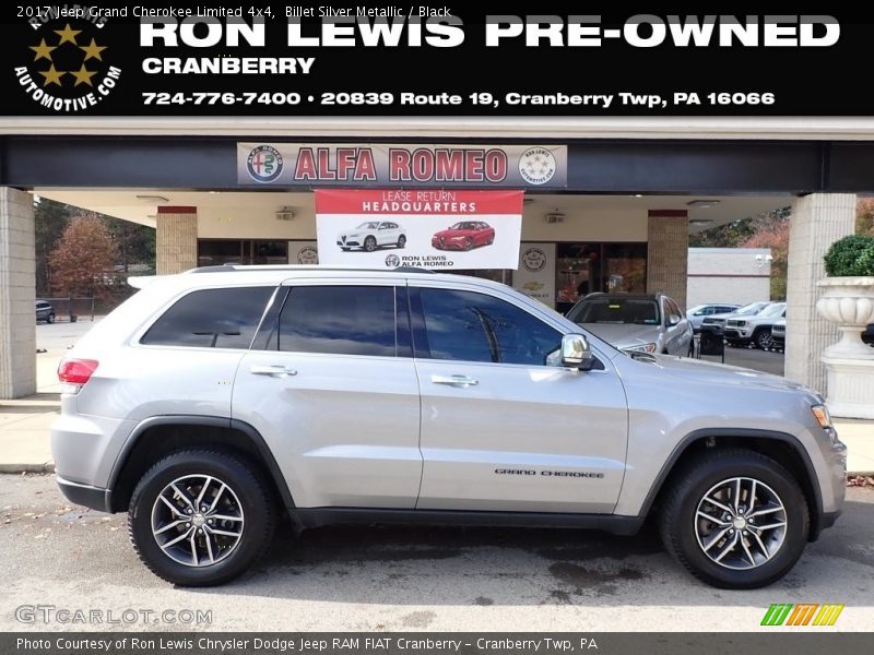 Billet Silver Metallic / Black 2017 Jeep Grand Cherokee Limited 4x4