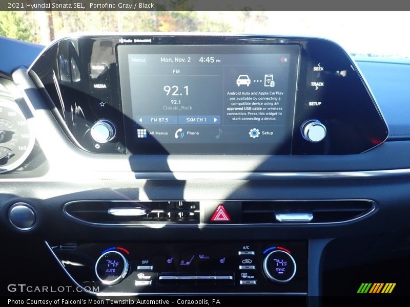 Portofino Gray / Black 2021 Hyundai Sonata SEL