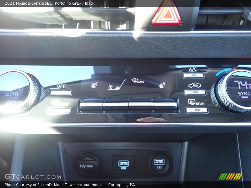 Portofino Gray / Black 2021 Hyundai Sonata SEL