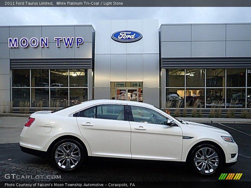 White Platinum Tri-Coat / Light Stone 2011 Ford Taurus Limited