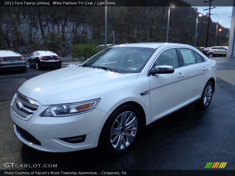 White Platinum Tri-Coat / Light Stone 2011 Ford Taurus Limited