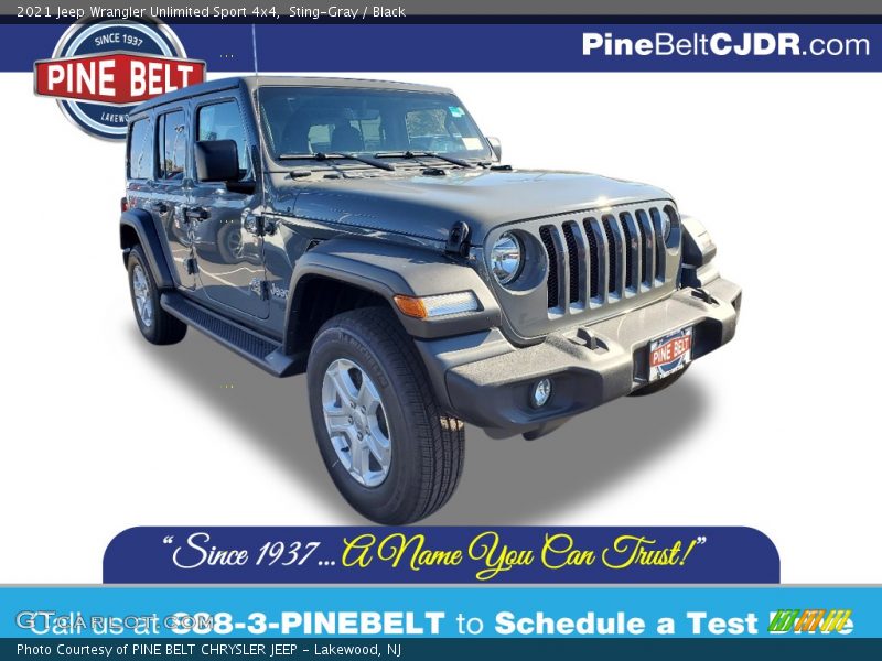 Sting-Gray / Black 2021 Jeep Wrangler Unlimited Sport 4x4