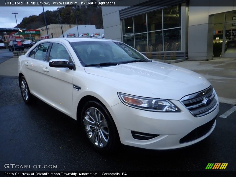 White Platinum Tri-Coat / Light Stone 2011 Ford Taurus Limited
