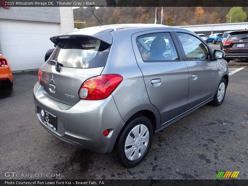 Thunder Gray / Black 2015 Mitsubishi Mirage DE