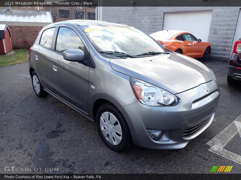 Thunder Gray / Black 2015 Mitsubishi Mirage DE