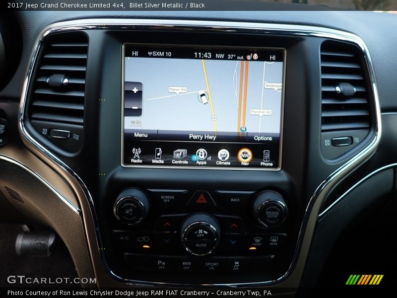 Navigation of 2017 Grand Cherokee Limited 4x4