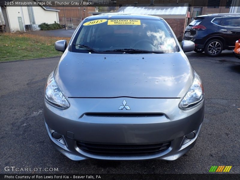 Thunder Gray / Black 2015 Mitsubishi Mirage DE