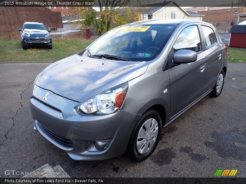 Thunder Gray / Black 2015 Mitsubishi Mirage DE