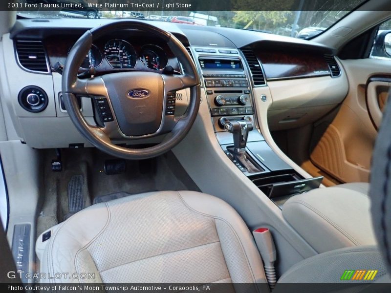 White Platinum Tri-Coat / Light Stone 2011 Ford Taurus Limited