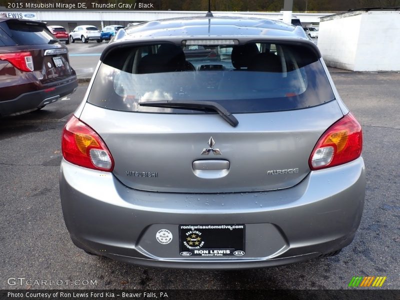 Thunder Gray / Black 2015 Mitsubishi Mirage DE