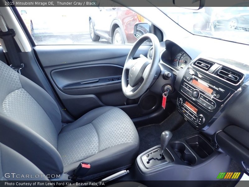 Thunder Gray / Black 2015 Mitsubishi Mirage DE