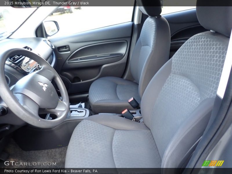 Thunder Gray / Black 2015 Mitsubishi Mirage DE