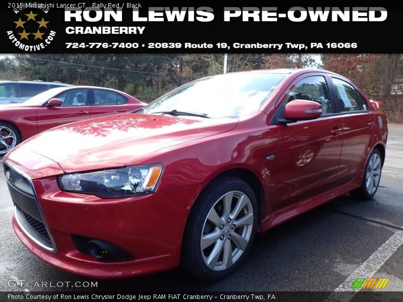 Rally Red / Black 2015 Mitsubishi Lancer GT
