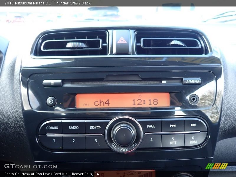 Thunder Gray / Black 2015 Mitsubishi Mirage DE