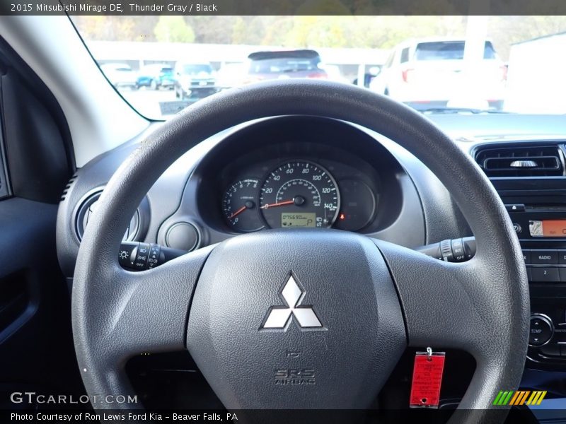 Thunder Gray / Black 2015 Mitsubishi Mirage DE