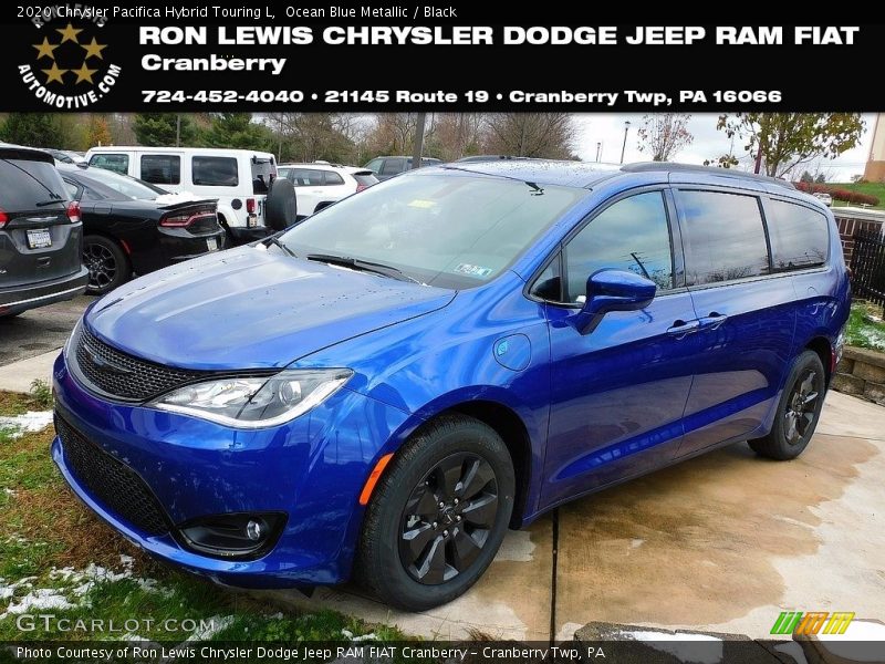 Ocean Blue Metallic / Black 2020 Chrysler Pacifica Hybrid Touring L