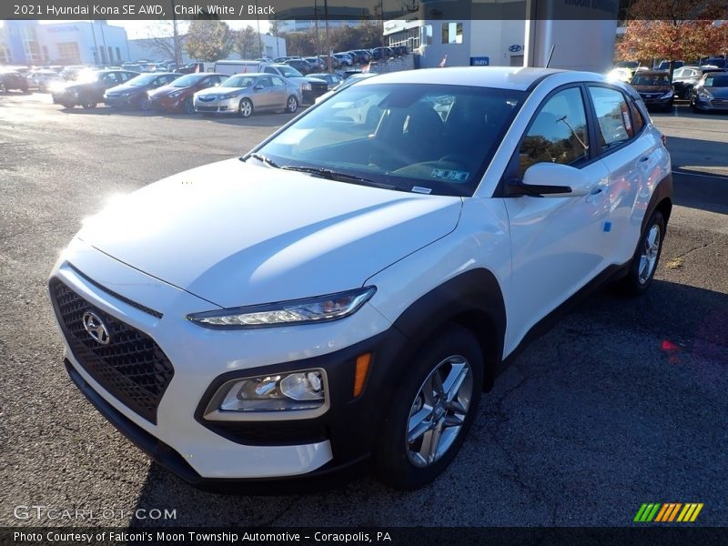 Chalk White / Black 2021 Hyundai Kona SE AWD