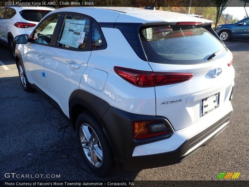 Chalk White / Black 2021 Hyundai Kona SE AWD