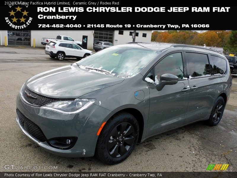 Ceramic Grey / Rodeo Red 2020 Chrysler Pacifica Hybrid Limited