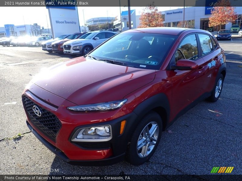 Pulse Red / Black 2021 Hyundai Kona SE AWD