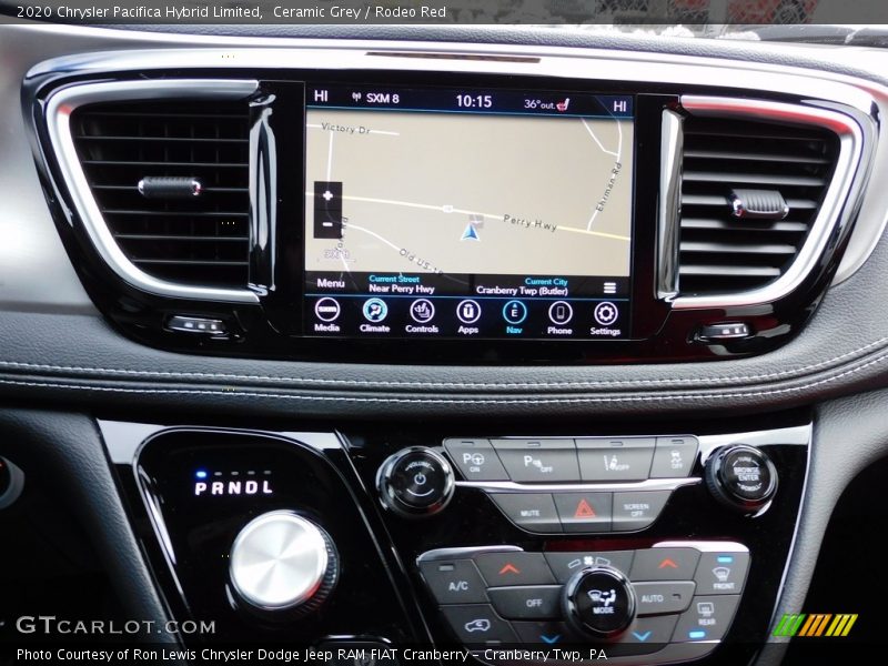 Navigation of 2020 Pacifica Hybrid Limited