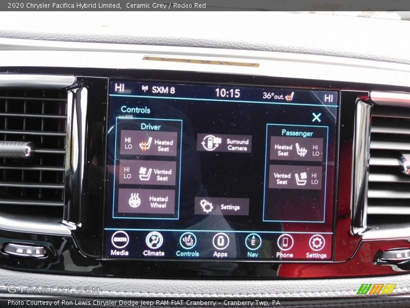 Ceramic Grey / Rodeo Red 2020 Chrysler Pacifica Hybrid Limited