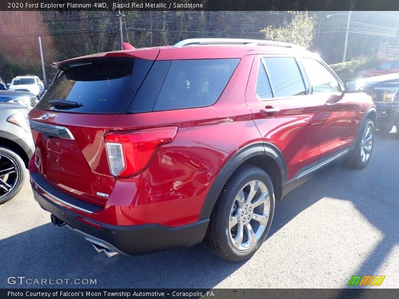 Rapid Red Metallic / Sandstone 2020 Ford Explorer Platinum 4WD