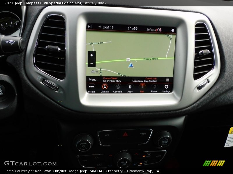 Navigation of 2021 Compass 80th Special Edition 4x4