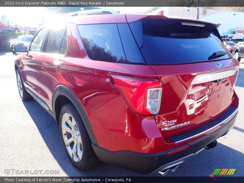 Rapid Red Metallic / Sandstone 2020 Ford Explorer Platinum 4WD