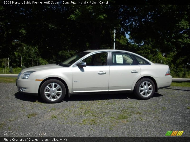 Dune Pearl Metallic / Light Camel 2008 Mercury Sable Premier AWD Sedan