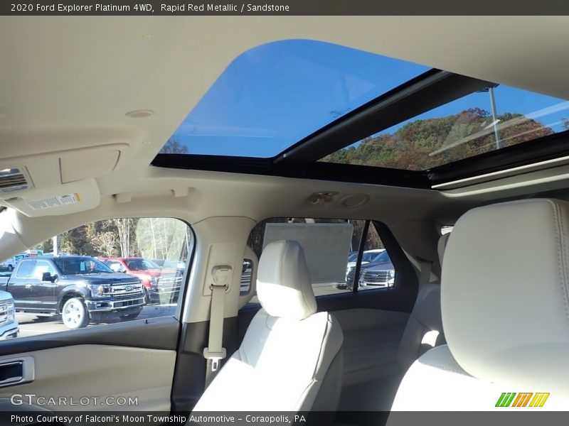 Rapid Red Metallic / Sandstone 2020 Ford Explorer Platinum 4WD