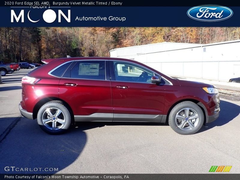 Burgundy Velvet Metallic Tinted / Ebony 2020 Ford Edge SEL AWD