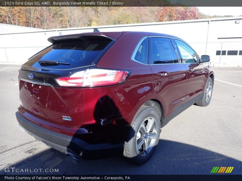 Burgundy Velvet Metallic Tinted / Ebony 2020 Ford Edge SEL AWD