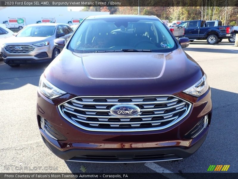 Burgundy Velvet Metallic Tinted / Ebony 2020 Ford Edge SEL AWD