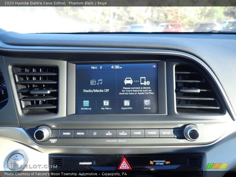 Phantom Black / Beige 2020 Hyundai Elantra Value Edition
