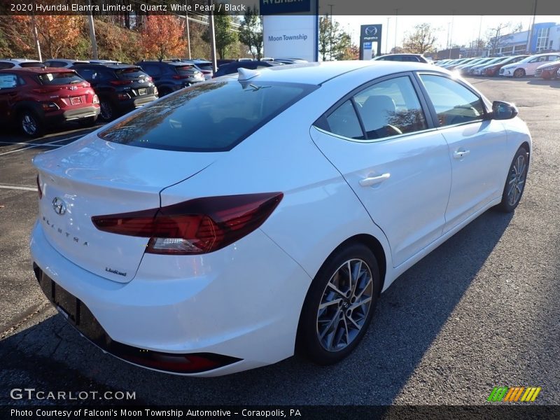 Quartz White Pearl / Black 2020 Hyundai Elantra Limited